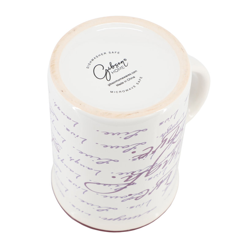Ensemble de grandes tasses en grès mauve 4 pièces 16 oz Trinx
