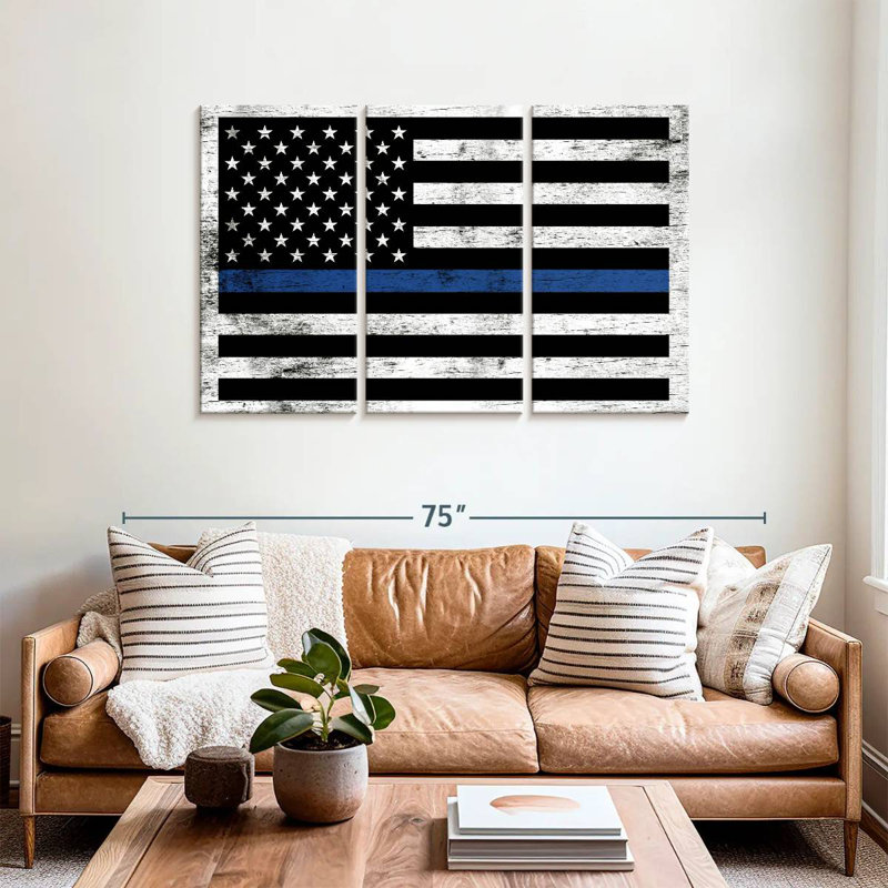 Drapeau de soutien de la police Lelar, H 36 po x l 57 po