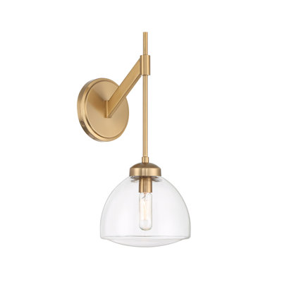 Cedeno 1-Light Wall Sconce in Warm Brass