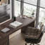 Bureau d'ordinateur en bois massif moderne et minimaliste-34537417
