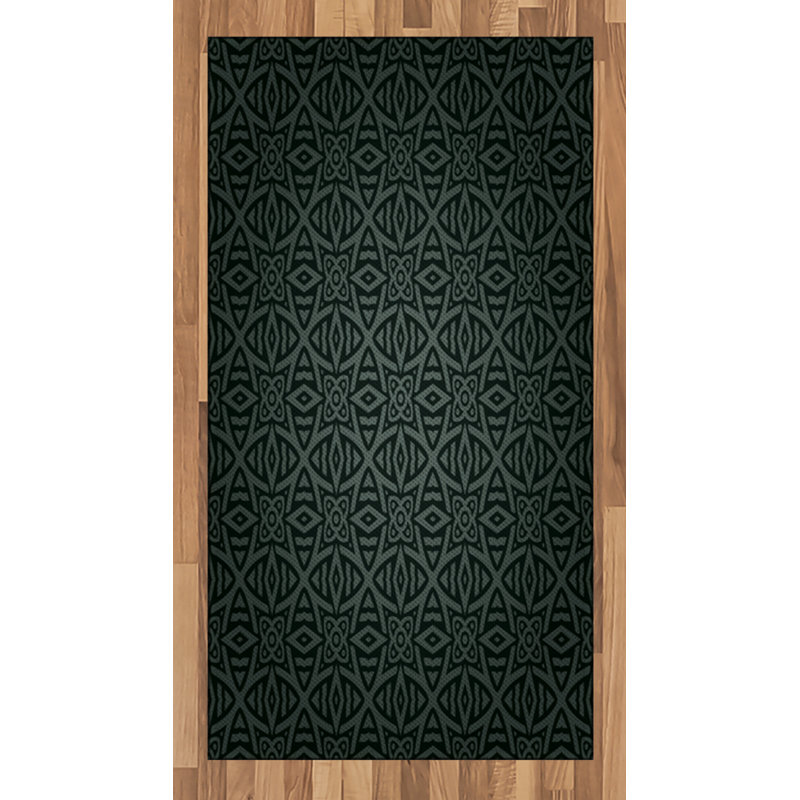 Dark Gray High Density Long Fiber Poly Threads Decorative Area Rug Carpet, Rectangle 2'7" x 5'