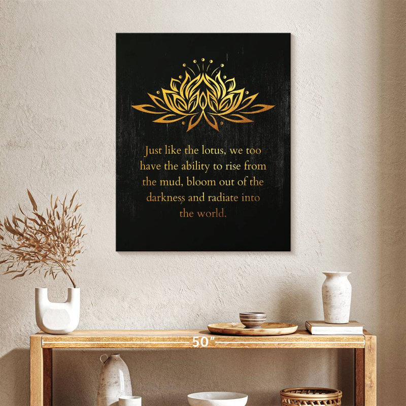 Just Just A Lotus Flower II, reproduction sur toile, H 35 po x l 28 po x P 1,25 po