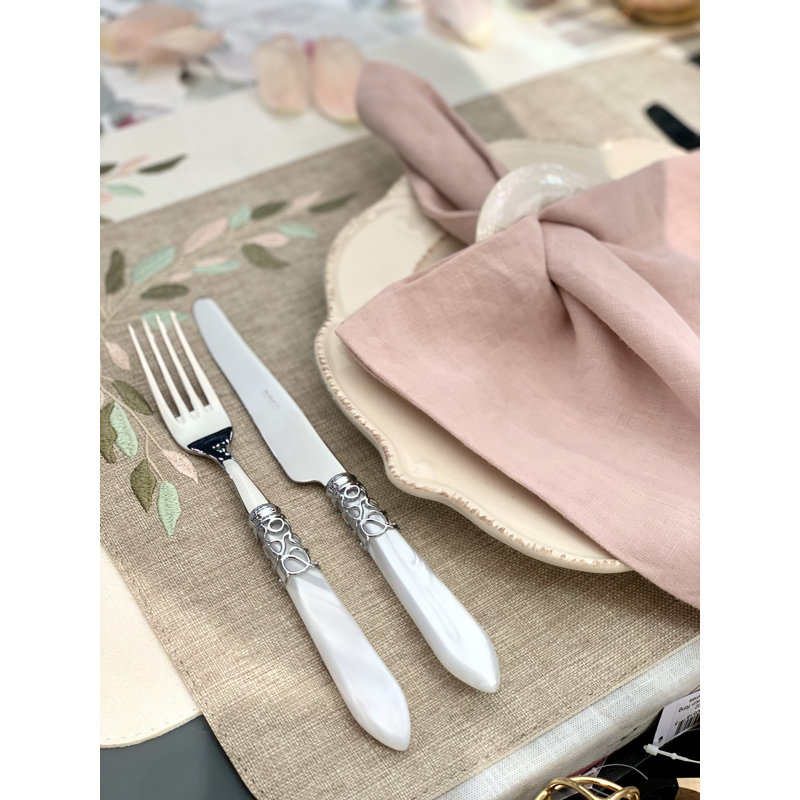Melodia 5 Piece Place Setting White, Gray