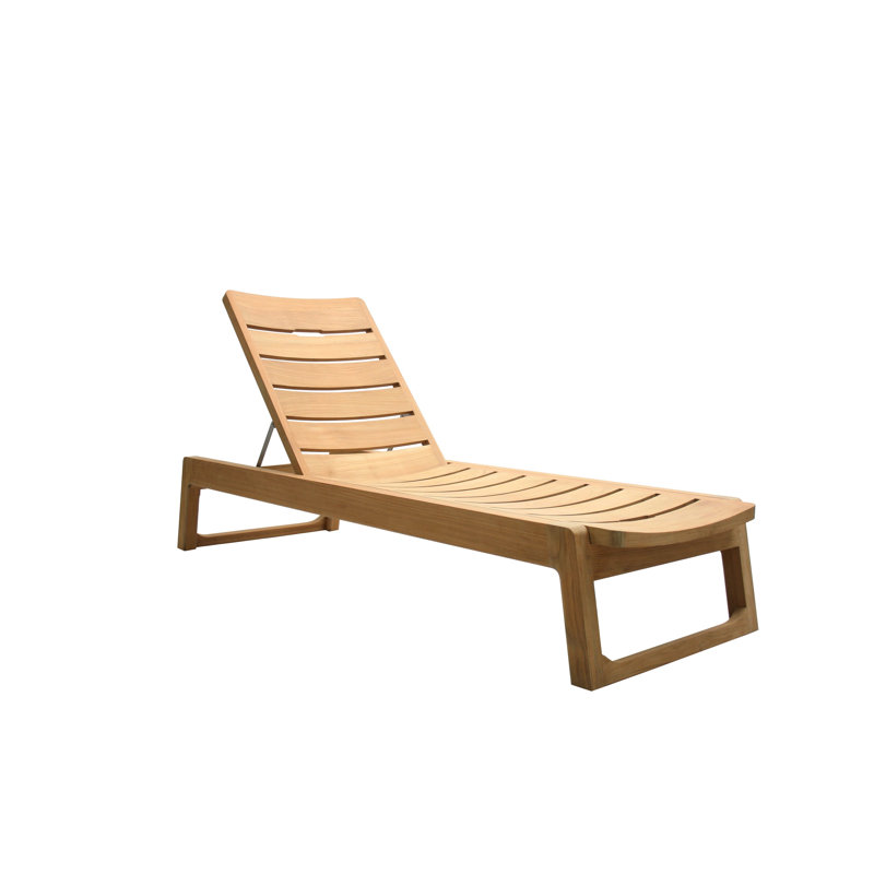 Diuna Outdoor Teak Wood Chaise Lounge