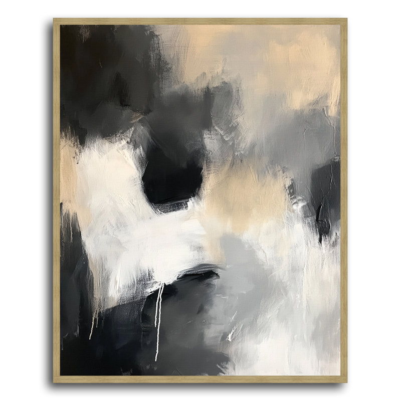 Abstract Print, Closed Corner Framed, Blonde