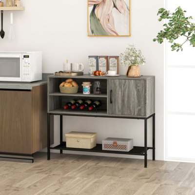 Buffet Sideboard Coffee Bar Cabinet With Power Outlets And USB Ports