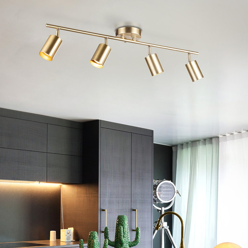 Pratt 30'' Matte Brass 4-Light Track Lighting Fixture