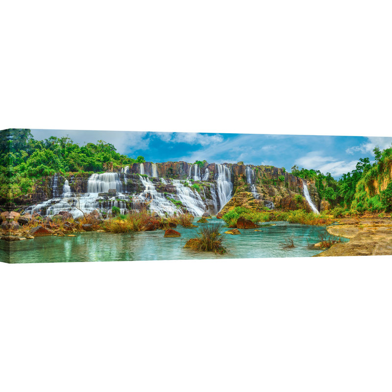 Pongour Waterfall, Vietnam by Pangea Images - Wrapped Canvas Print, 40cm H x 120cm W x 4cm D