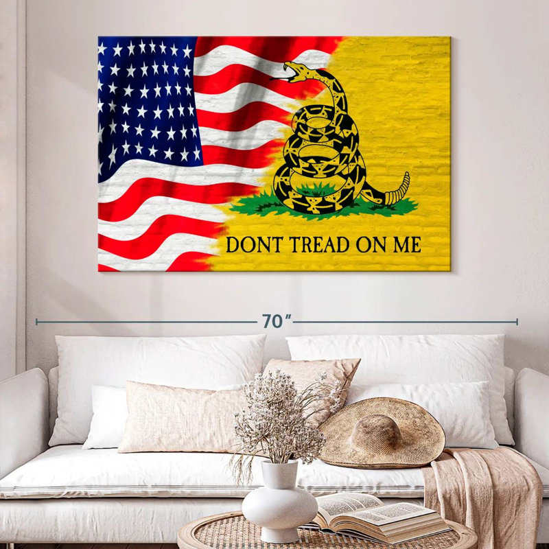 Borges Gadsden et le drapeau américain, H 34 po x l 51 po