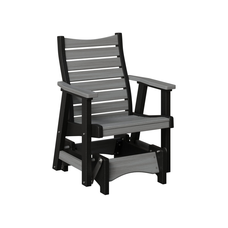 Fauteuil oscillant simple Berlin Gardens Bristol, Driftwood Gray Top/Black Base