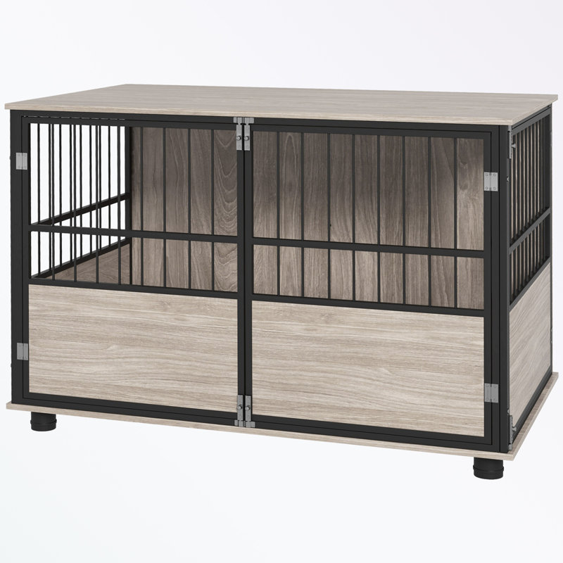 wooden frame Dog Crate with 3 Doors