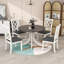 Ensemble de table de salle à manger 5 pièces avec chaises rembourrées pour petits espaces Avenly-1062387193