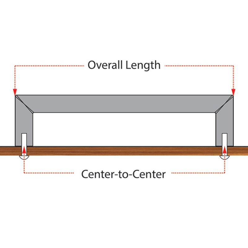 Malin 18" Center to Center Appliance pull, Matte Black