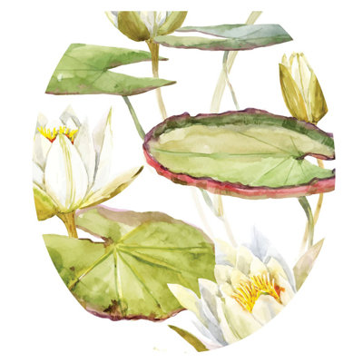Floral Lotus Blossom Toilet Seat Decal – Toilet Tattoos Modern Static Cling Vinyl Lid Cover Fits Round & Elongated Seats