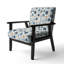 Chaise à accoudoirs rembourrée Blue Scandinavian Simplicity