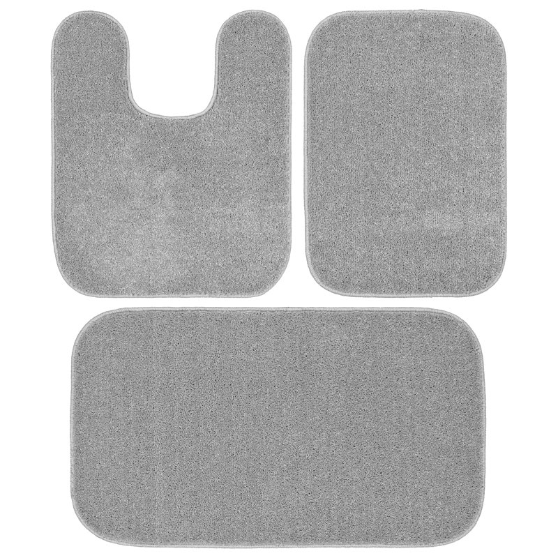 Tapis pour salle de bain Heffingen, Argenté