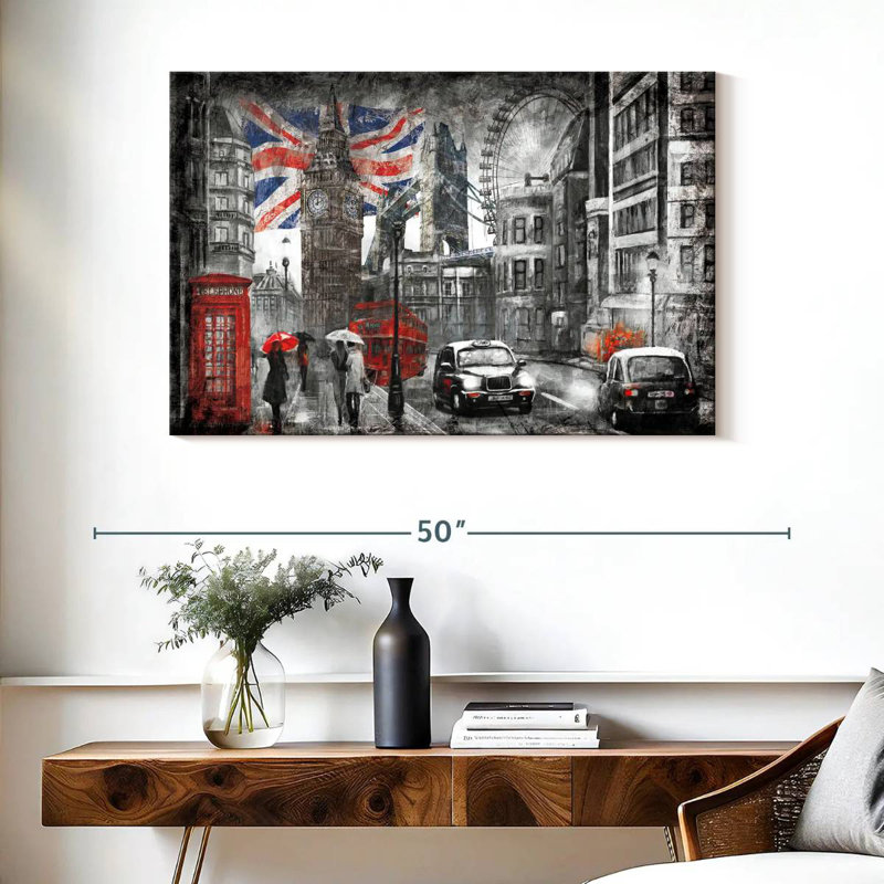 Rorry Rainy London Pop, 26" H x 39" W