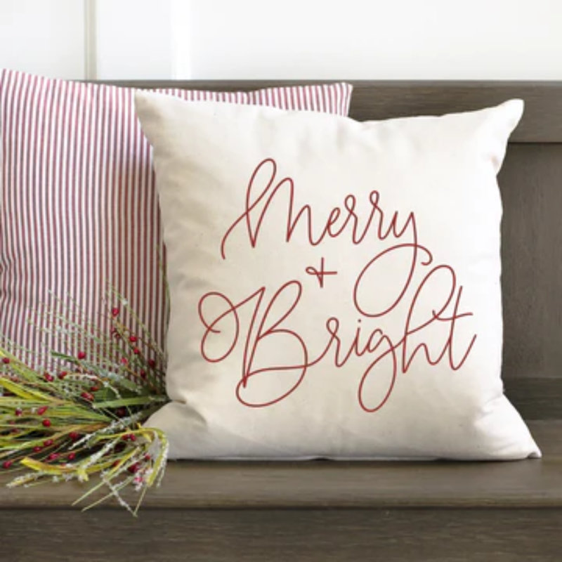  Housse de coussin en coton Fresh Cut Mistletoe