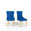 Chaise à oreilles capitonnée en velours rembourré 