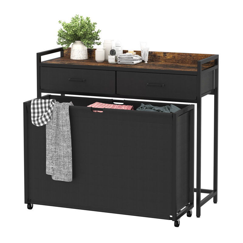 Organisateur de panier à linge avec tiroirs de rangement idéal pour les chambres à coucher et les salles de bain