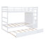 Lit superposé simple au-dessus de simple avec lit gigogne et escalier-1091746586