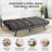 Merisha Upholstered 71'' Reclining Sleeper Sofa