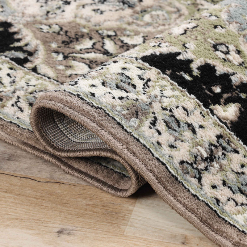 Francesca Modern Damask Artistic Neutral Indoor Area Rug, Rectangle 8'6" x 11'6"