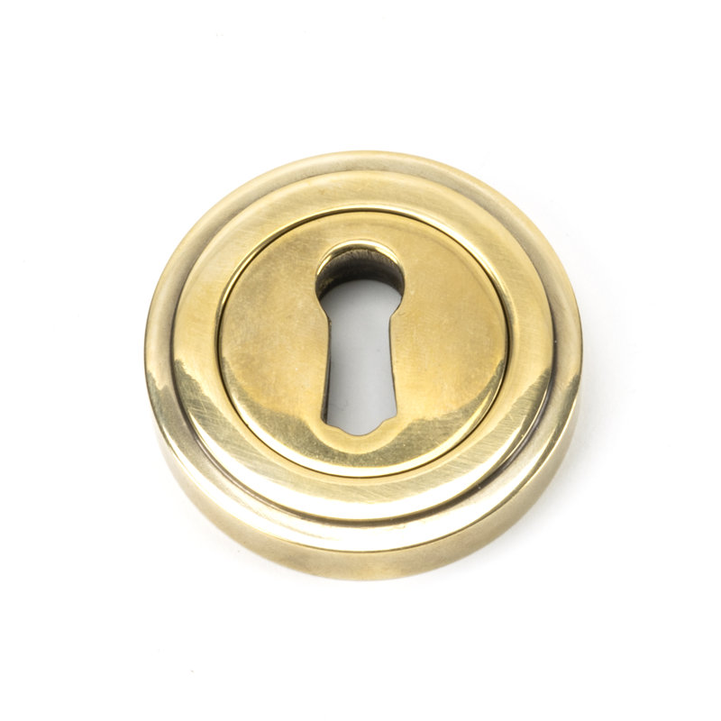 Escutcheon Door Accessory, Aged Brass