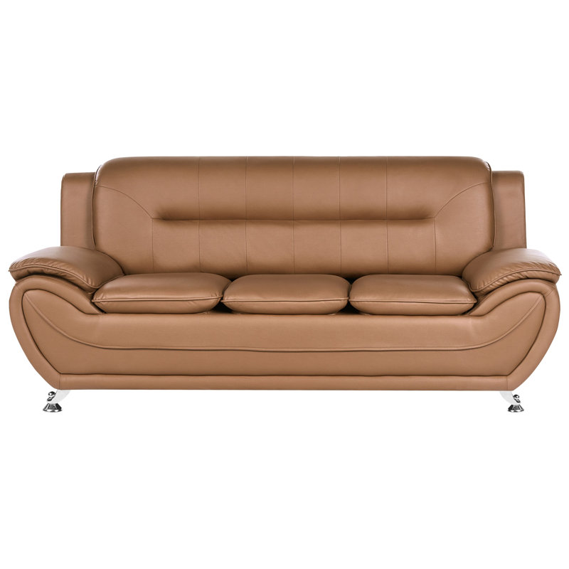 Sofa LEIRA Faux Leather , Golden Brown, 3