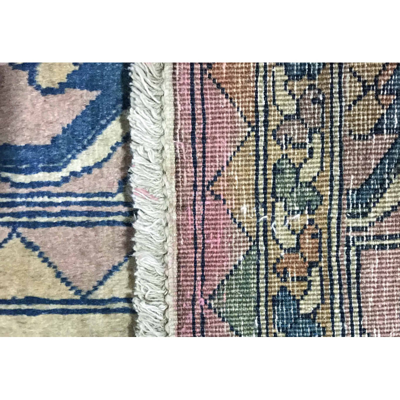 Hand-Knotted High-Quality Beige and Blue Area Rug