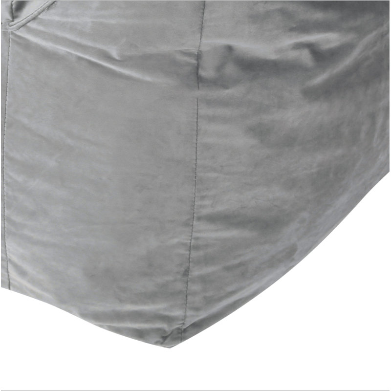 Fauteuil à billes Allea Velveteen avec accoudoirs, gris