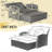 Double Chaise Lounge With Adjustable Back And Cushions-2104425022