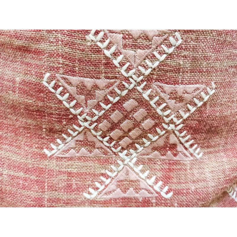 Carleshia Embroidered Cotton Reversible Pillow Cover