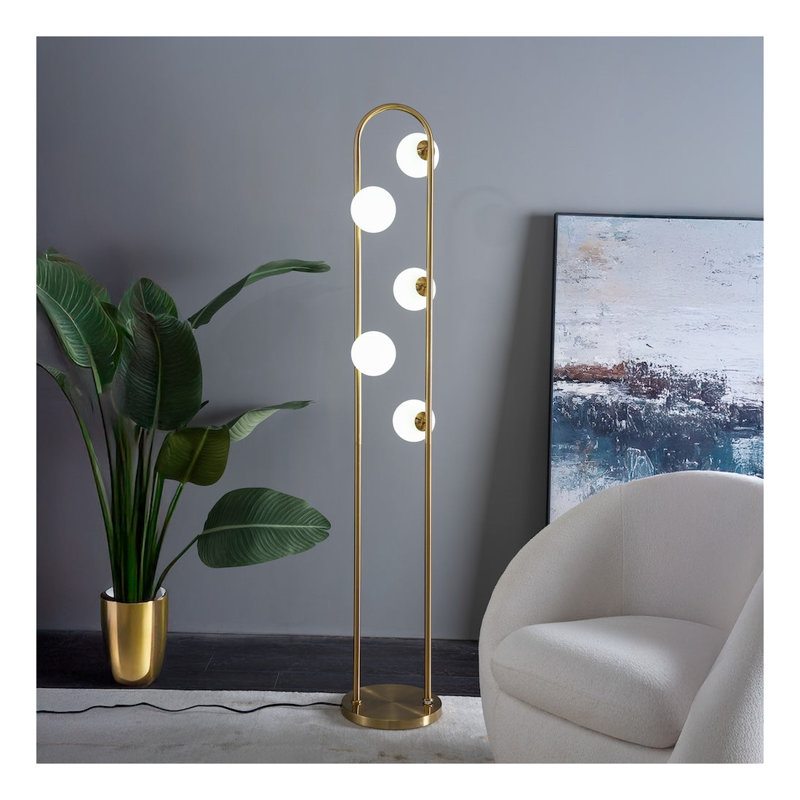 Lampe sur pied dorée Artema
