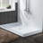 36" Solid Surface Square Single Threshold Shower Pan Base with Drain Assembly & Drain Cover Included, Non-Slip-71531989