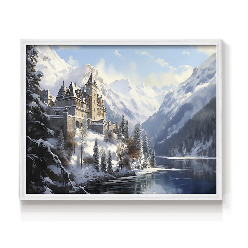 Paysage, série CII, reproduction encadrée, Blanc, H 16 po x l 20 po