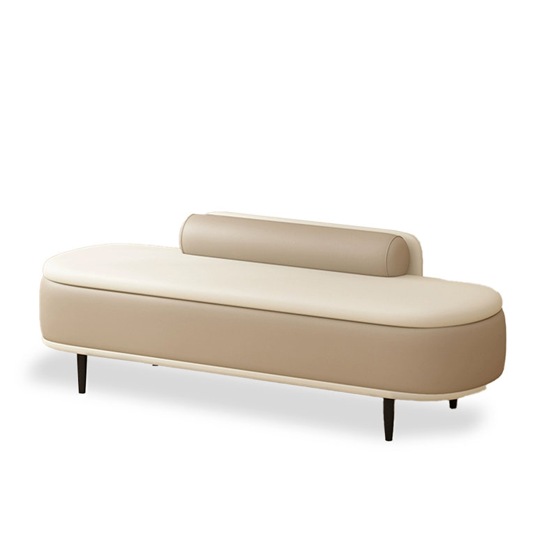 Banc en similicuir massif et en bois massif résistant aux égratignures pour salon et chambre à coucher Minimalist, Chameau