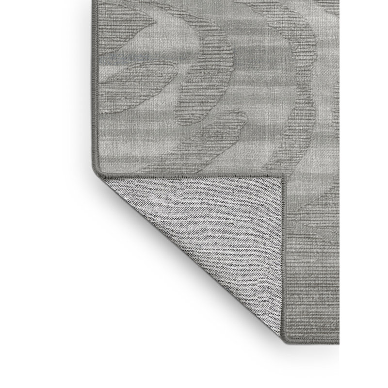 Tapis abstrait gris lavable à la machine, Rectangulaire 8 pi x 10 pi