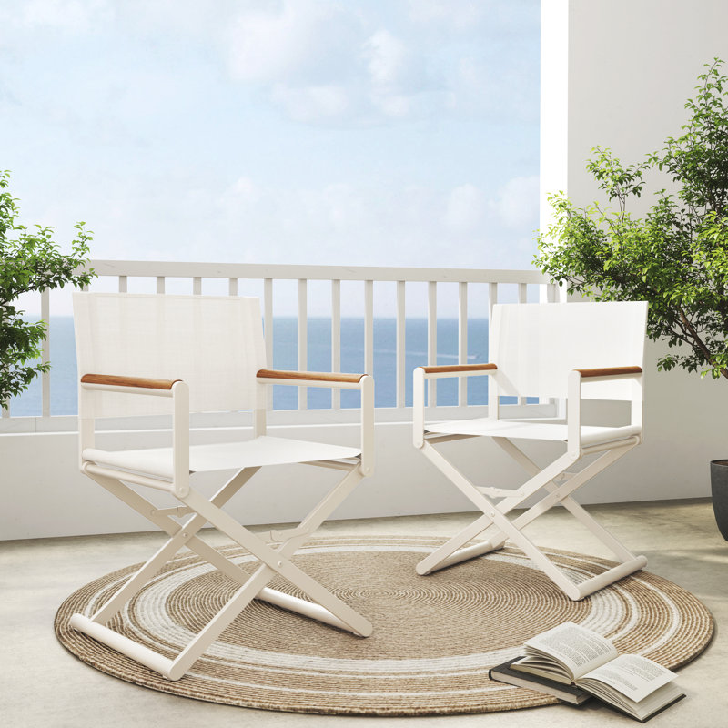 Siepie Folding Director Chair, Beige