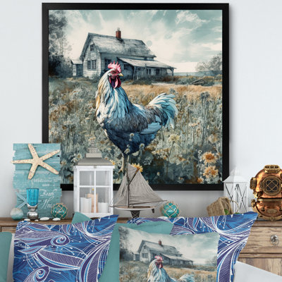 Coq sur une ferme I - Art mural poulet