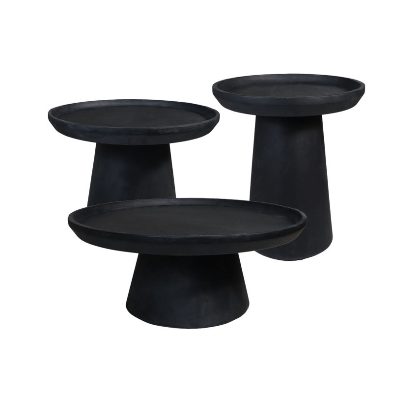 Copenhagan Solid Wood Coffee Table, 40cm H x 60cm L x 60cm W, Black