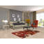 Tapis oriental marocain en laine rouge fait à la main 4 x 6