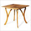 Table de salle à manger d'extérieur carrée en bois d'acacia avec finition en teck et conception à lattes pour un patio, durable et élégant