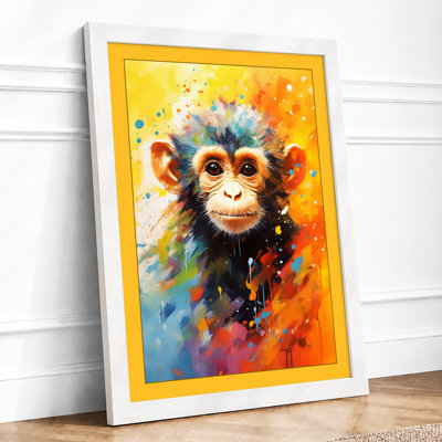Chimpanzee Splash Modern - Print