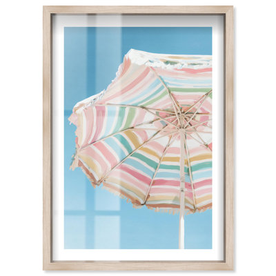 «Beach Retreat Shadowbox» par Coastal Glam Art par Notoriart, cadre blond, 16 x 24