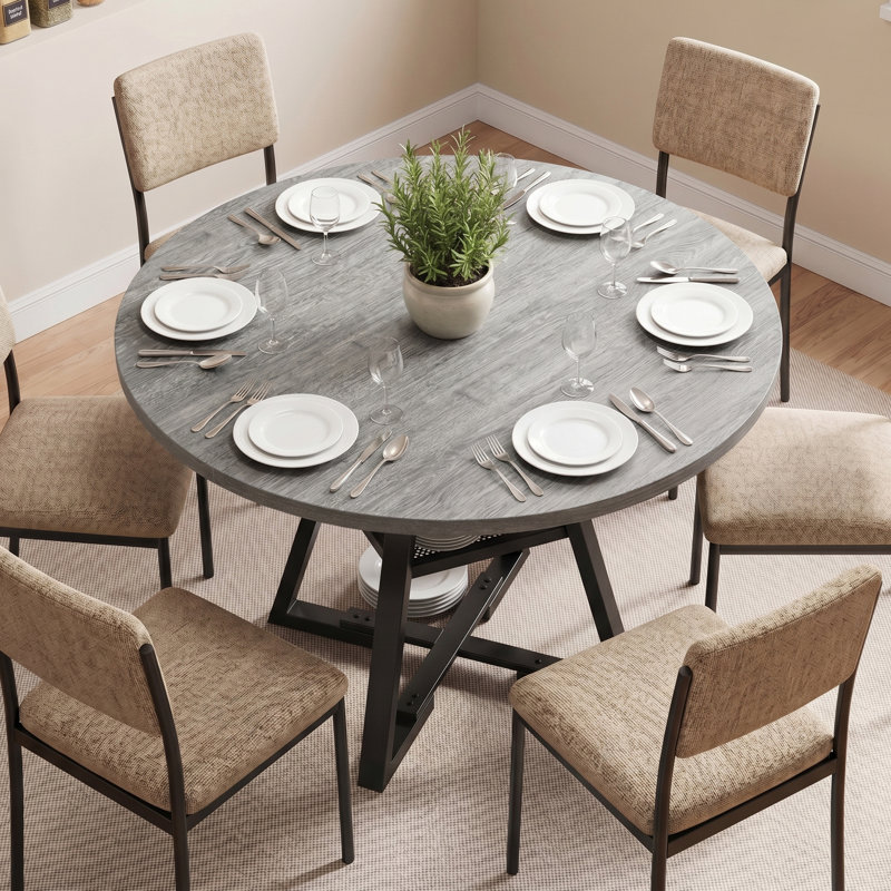 Table de salle à manger Braysham, Bois gris
