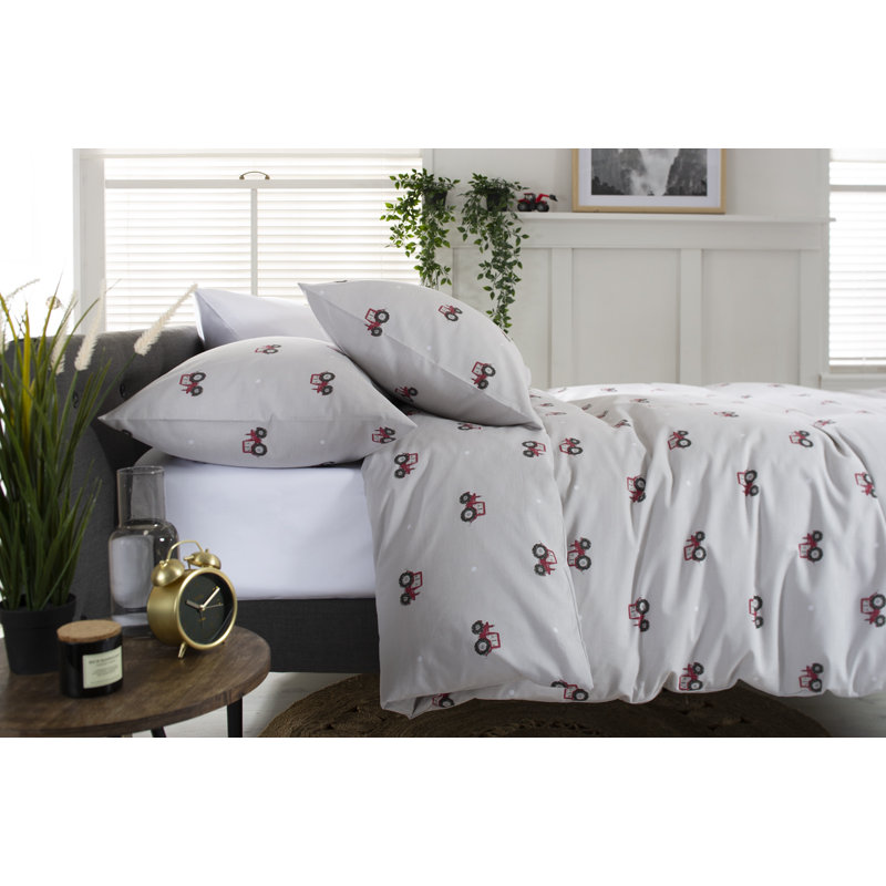 Cotton Blend Duvet Cover Set with Pillow Shams, Double Duvet + 2 Standard Shams