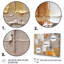 Art mural mural cubiste beige et kaléidoscope IV-693964603-693964596