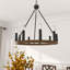 9-Lights Waggon Wheel Chandelier