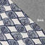 Tapis géométrique bleu marine / beige-370443286